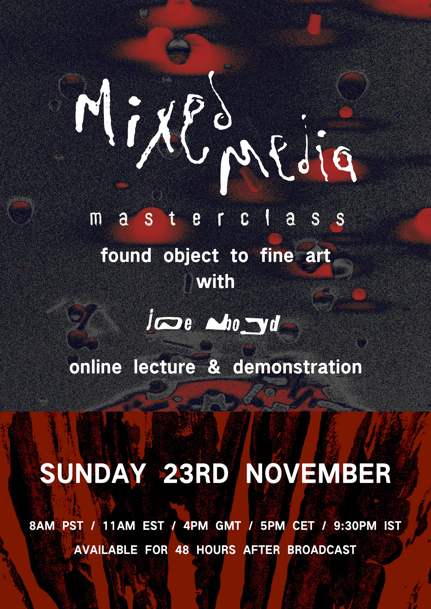 Joe Boyd Mixed Media Masterclass: Online Lecture & Demonstration